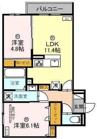 シンティランテ夙川名次の物件間取画像