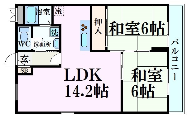 勝田ハイツの物件間取画像