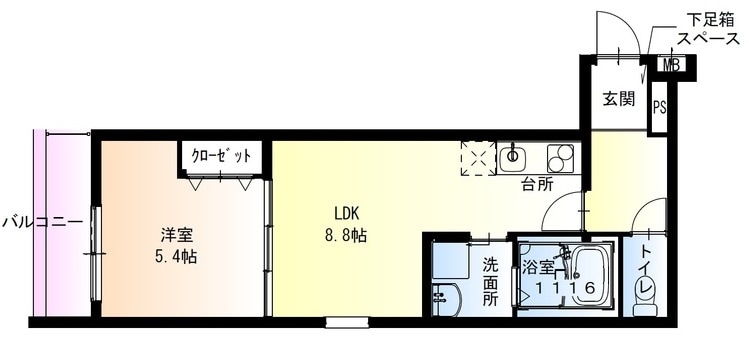 D-5フジパレス南甲子園の物件間取画像