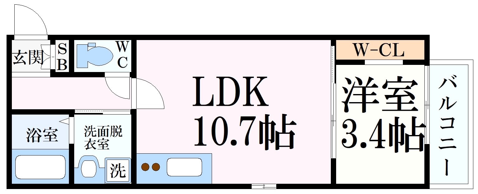 エスフラットさくら夙川の物件間取画像