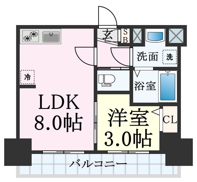 プレサンス兵庫駅前の物件間取画像