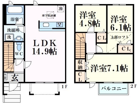 グランヒル夙川菊谷町の物件間取画像