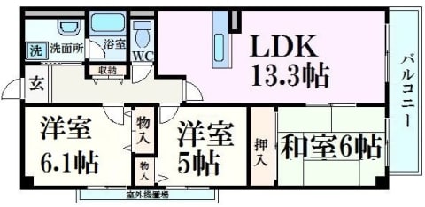 リーヴ香櫨園の物件間取画像