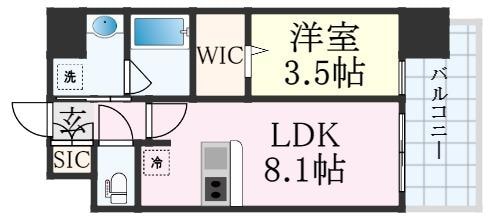 レオンコンフォート神戸山手通の物件間取画像