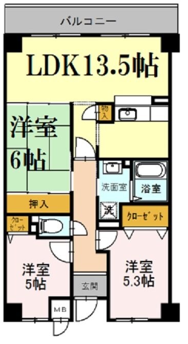 グレース門戸荘の物件間取画像