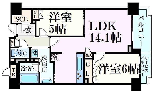 ルネグラン夙川北名次の物件間取画像