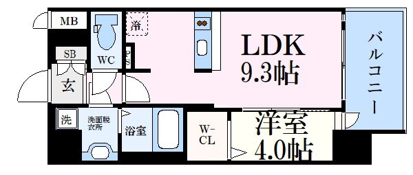 エスライズ神戸三宮山手通弐番館の物件間取画像