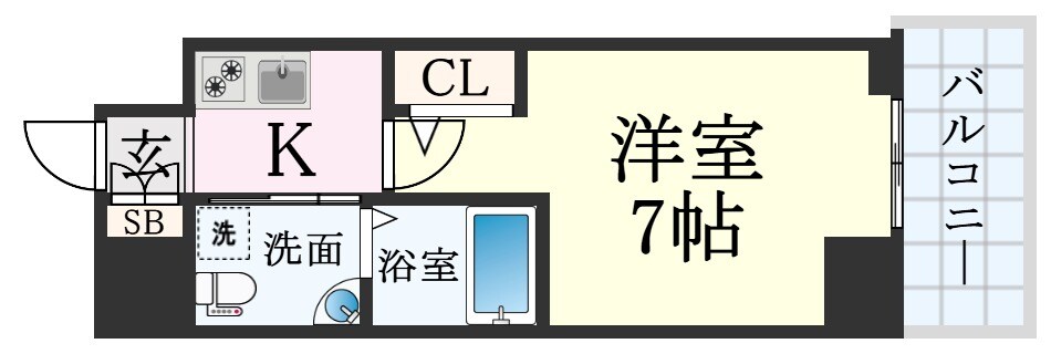 セレニテ神戸元町クレアの物件間取画像