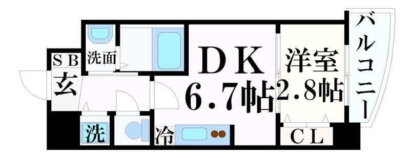 セレニテ神戸元町の物件間取画像