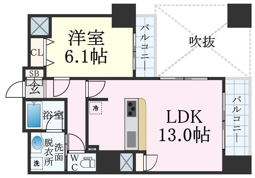 プレサンスKOBEグレンツの物件間取画像