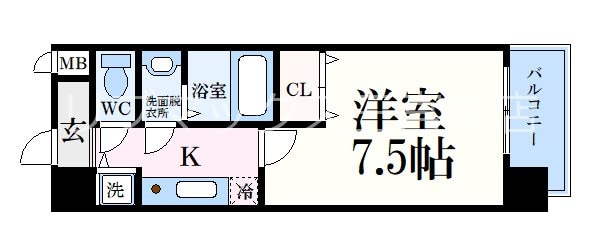 KDXレジデンス三宮の物件間取画像