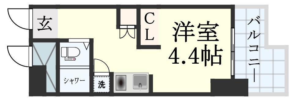 アルテハイム神戸県庁前の物件間取画像