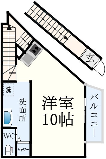 摂津本山駅 徒歩5分 3階の物件間取画像
