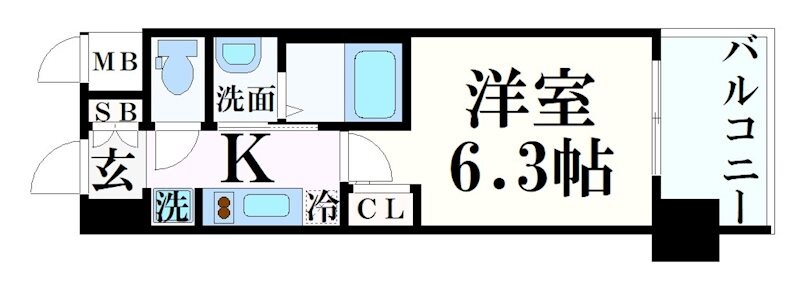 エステムコート神戸ステーションウィズの物件間取画像