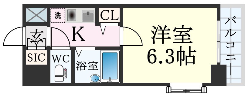 サンライズ長田の物件間取画像