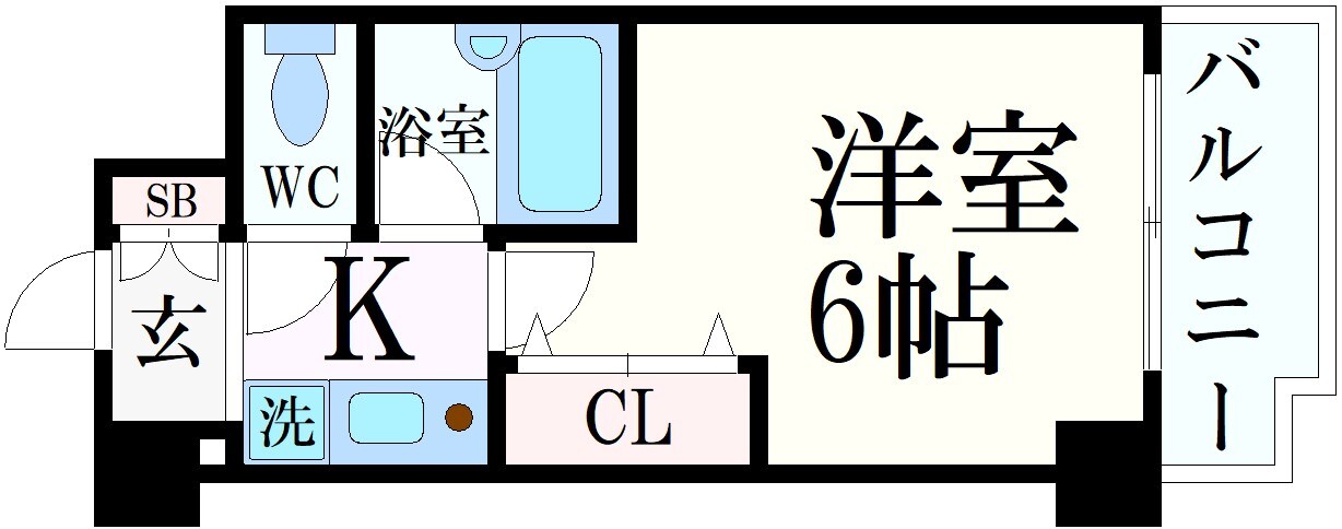 エスリード三宮フラワーロードの物件間取画像