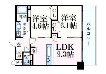 プレサンスTHE神戸の物件間取画像