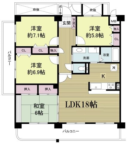 KDXレジデンス夙川ヒルズ4番館の物件間取画像