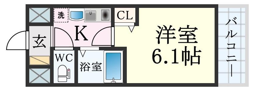 エステムコート神戸西Ⅱの物件間取画像