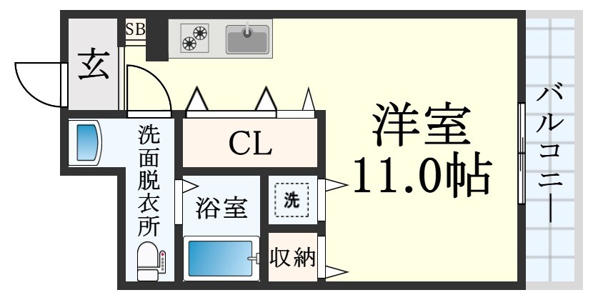 ロイスグラン神戸湊川公園の物件間取画像