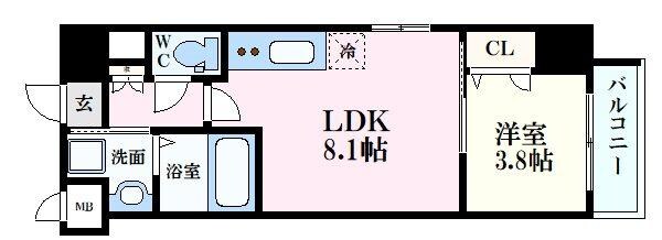 宇品五丁目駅 徒歩1分 4階の物件間取画像