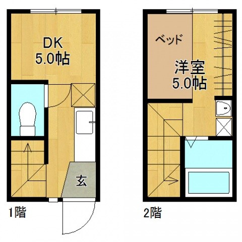 カリブ海老園の物件間取画像