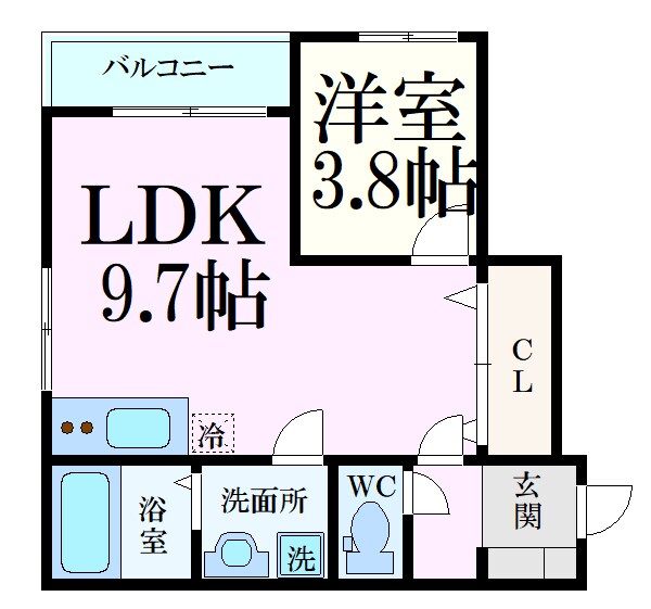 リノリノアパートメントwithA棟の物件間取画像