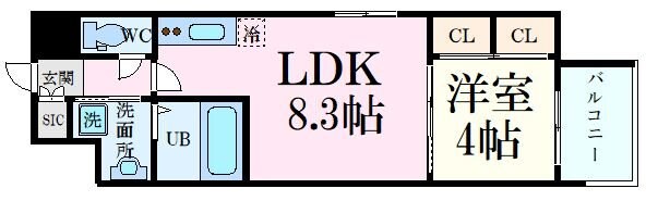 LaSante観音本町（旧：S-RESIDENCE観音本町）の物件間取画像