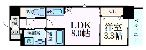 S-RESIDENCE城南通りabreastの物件間取画像