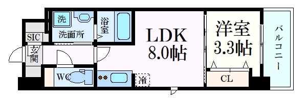 S-RESIDENCE城南通りabreastの物件間取画像