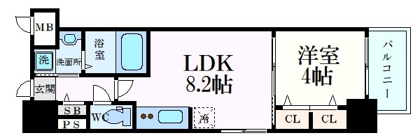 S-RESIDENCE本川町affordの物件間取画像