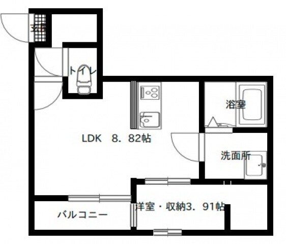 フリートフォルヴィラ古江新町Aの物件間取画像