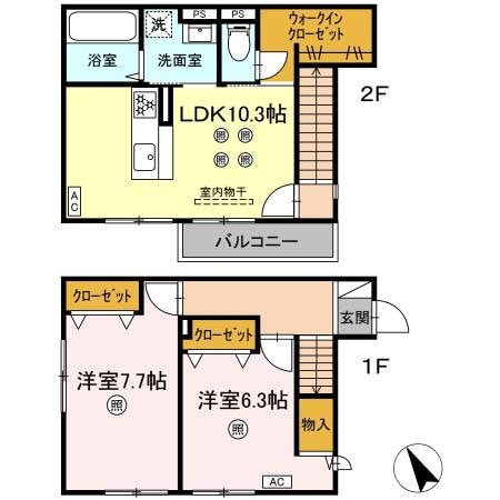 カーサ光南の物件間取画像