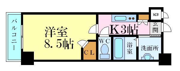 鷹野橋駅 徒歩4分 4階の物件間取画像