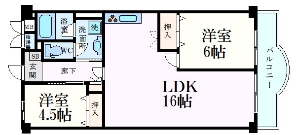 日商岩井光町ハイツの物件間取画像