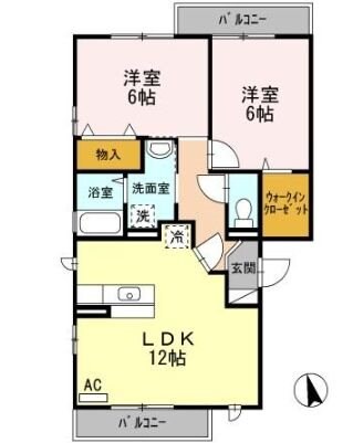 ピア・ドール今津の物件間取画像