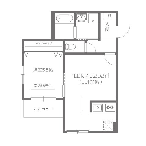 La vie Chouchou 大町の物件間取画像