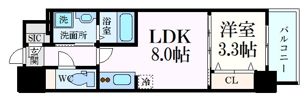 S-RESIDENCE城南通りabreastの物件間取画像