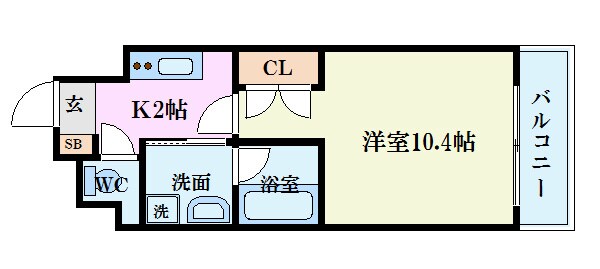プランドール西観音の物件間取画像