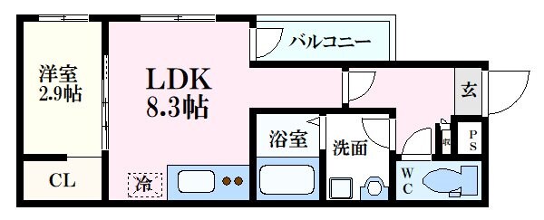 セブンプロート江波本町Ⅱ（北側）の物件間取画像