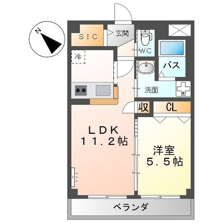 クレール矢賀駅前の物件間取画像