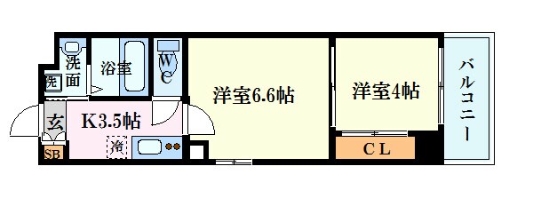 パレグレース西十日市の物件間取画像