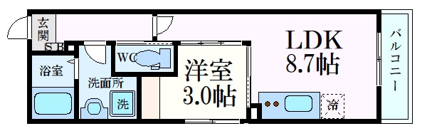 Ｓフラット江波本町の物件間取画像