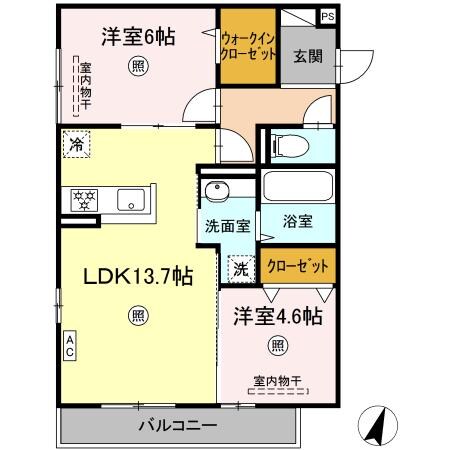 D-ROOM尾長東の物件間取画像