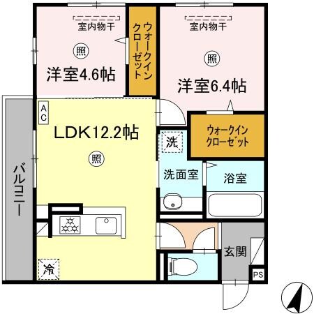 D-ROOM尾長東の物件間取画像