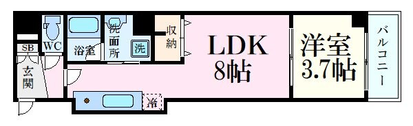 エトワール舟入中町の物件間取画像