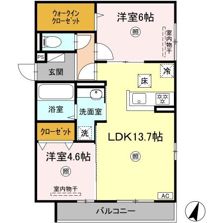 D-ROOM尾長東の物件間取画像