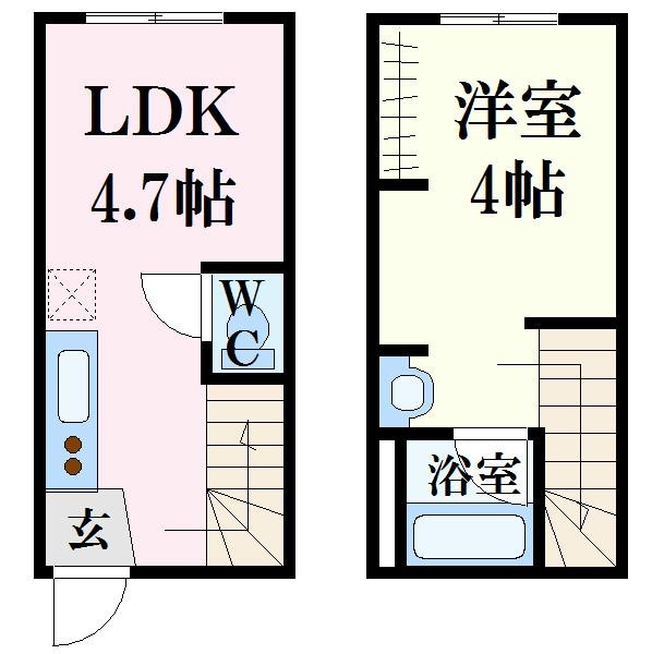 本浦コーポラスIの物件間取画像