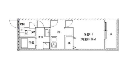 アドバンス中広町の物件間取画像