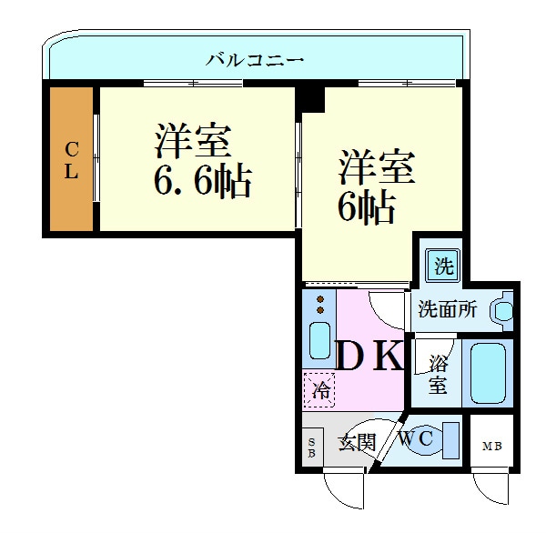 ベラ福本の物件間取画像